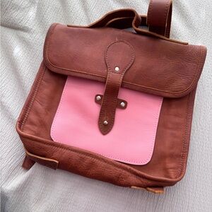 Leather kids mini backpack by Mikoleon